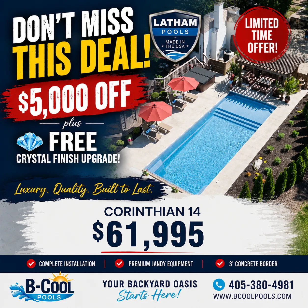 Corinthian 14 — $5,000 OFF plus FREE Crystal Finish Upgrade